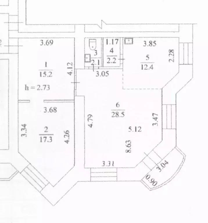 2-к кв. Амурская область, Благовещенск ул. Калинина, 52 (77.7 м) - Фото 2