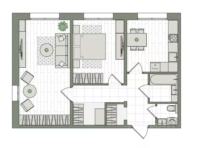2-к кв. Кировская область, Киров бул. Прибрежный, 6 (59.4 м) - Фото 1