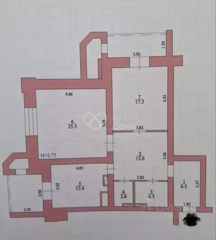 2-к кв. Волгоградская область, Волгоград ул. имени Хорошева, 14А (82.3 ... - Фото 2