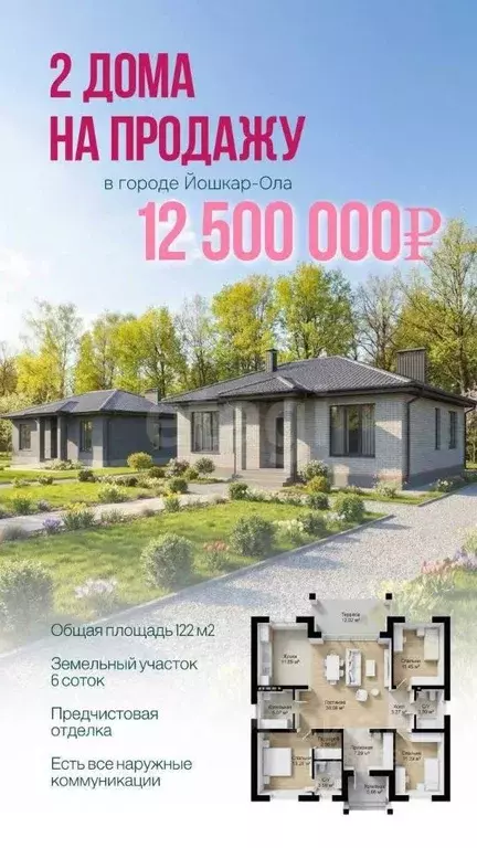 Дом в Марий Эл, Медведевский район, Пекшиксолинское с/пос, пос. Новый ... - Фото 1