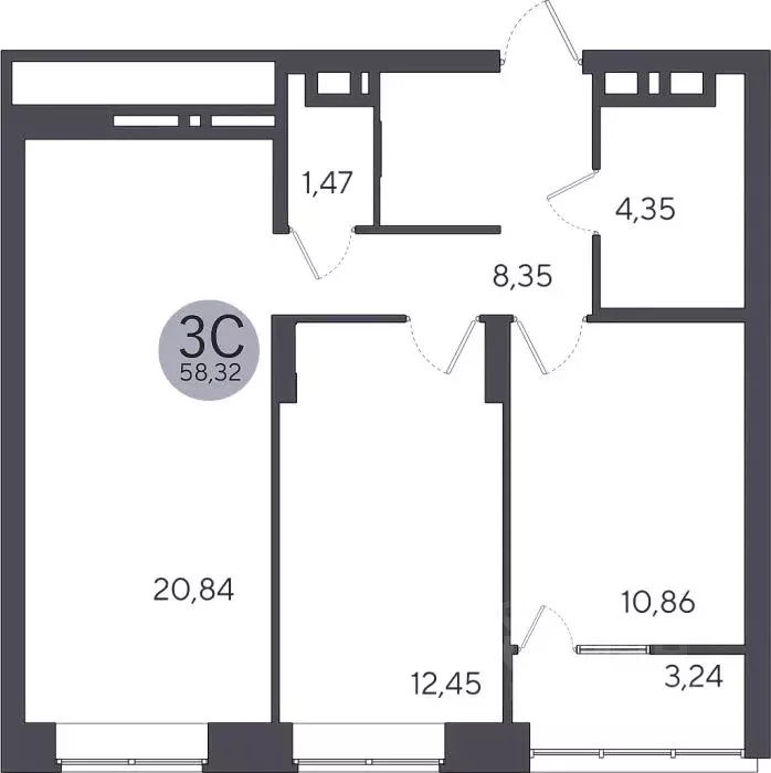 2-к кв. Новосибирская область, Новосибирск Лесоперевалка мкр, Ясный ... - Фото 1