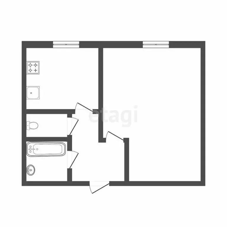 1-комнатная квартира: Тюмень, улица 30 лет Победы, 79А (30.1 м) - Фото 1