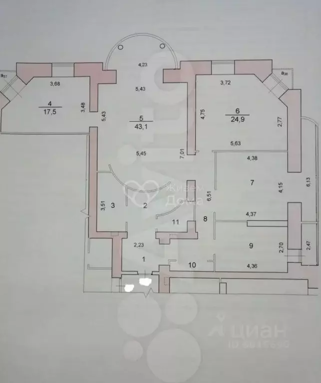 3-к кв. Волгоградская область, Волгоград Грушевская ул., 12 (147.1 м) - Фото 2