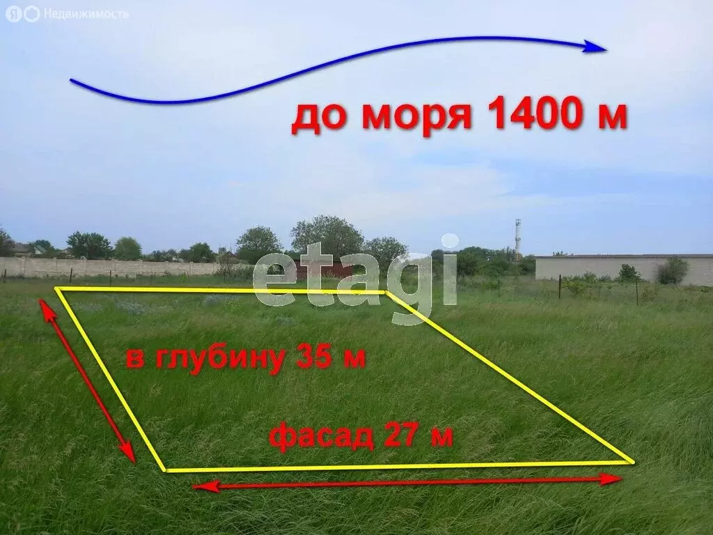 Участок в посёлок Кучугуры, Степная улица (10 м) - Фото 1