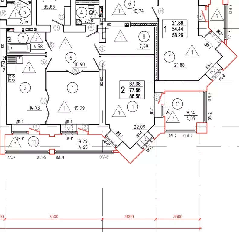Продаётся 2-к квартира, 86.6 м - Фото 1