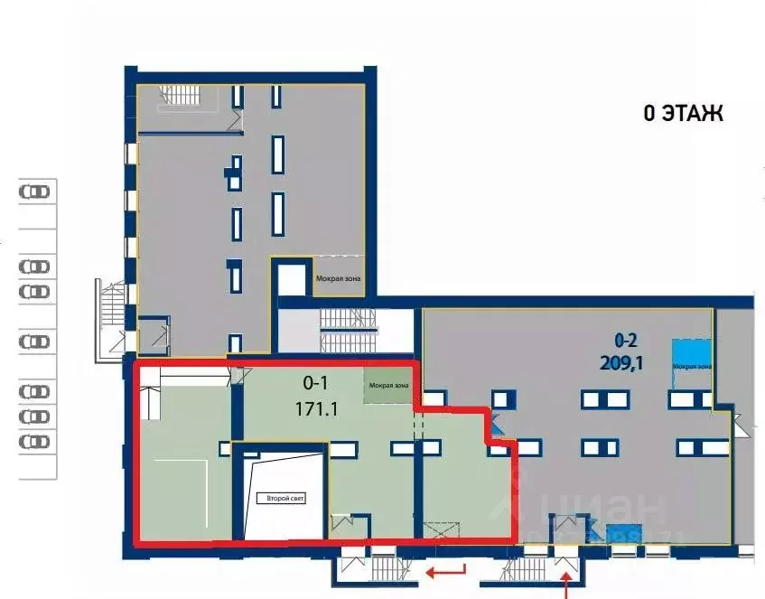 Помещение свободного назначения в Москва Ленинградский просп., 47С2 ... - Фото 2