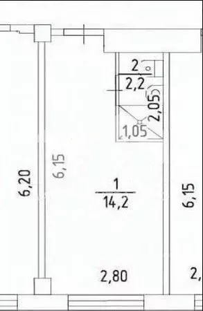Студия Новосибирская область, Новосибирск Северный мкр, ул. ... - Фото 2