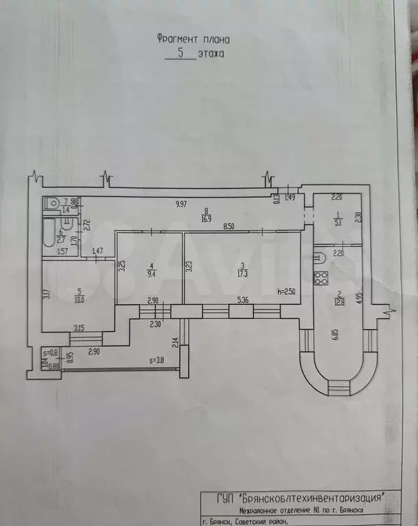 3-к. квартира, 81,6 м, 5/6 эт. - Фото 0