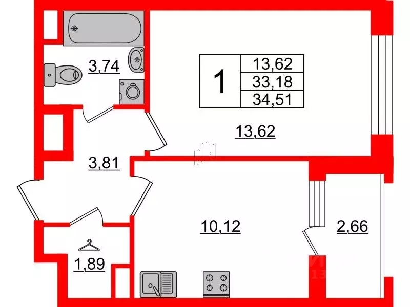 1-к кв. Санкт-Петербург Планерная ул., 91к1 (34.4 м) - Фото 0