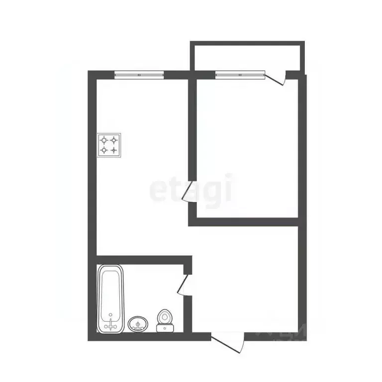 2-к кв. Иркутская область, Иркутск Байкальская ул., 319 (43.1 м) - Фото 2