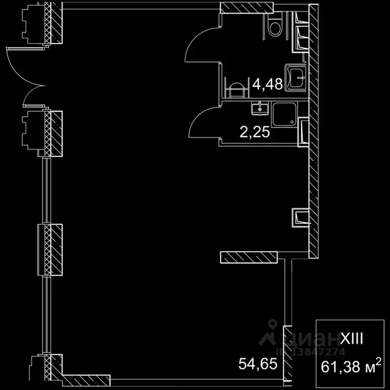 Торговая площадь в Москва 2-й Хорошевский проезд, 7С8 (61 м) - Фото 0