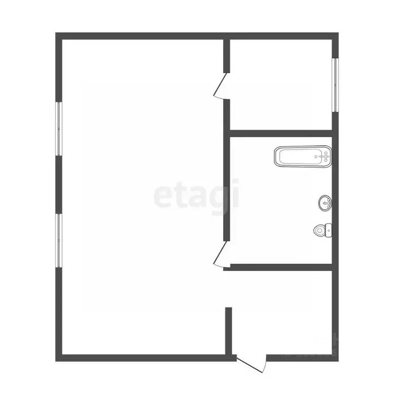 Студия Томская область, Томск пер. Красного Пожарника, 7 (32.0 м) - Фото 1