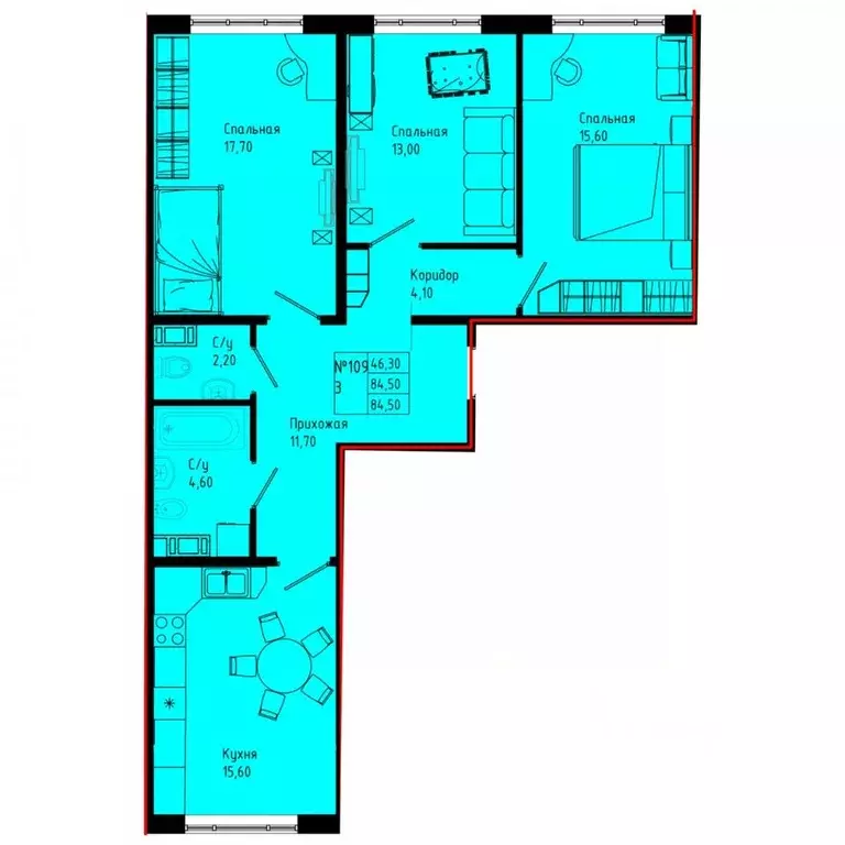 3-к кв. Ленинградская область, Коммунар г. Гатчинский муниципальный ... - Фото 1