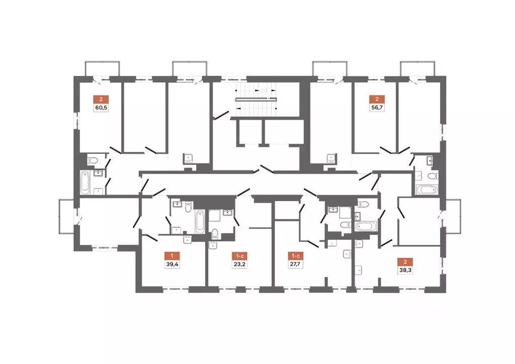 2-к кв. Ханты-Мансийский АО, Сургут ул. Ивана Захарова, 14/1 (57.28 м) - Фото 2
