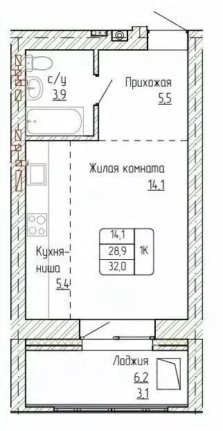 1-к кв. Алтайский край, Новоалтайск ул. Титова, 6 (32.0 м) - Фото 0