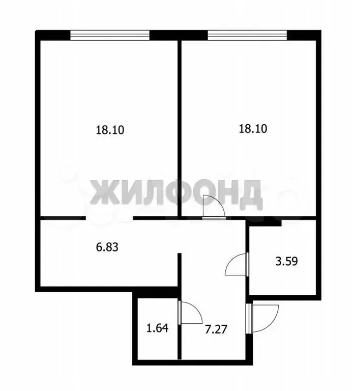 2-к. квартира, 56,2 м, 2/18 эт. - Фото 1