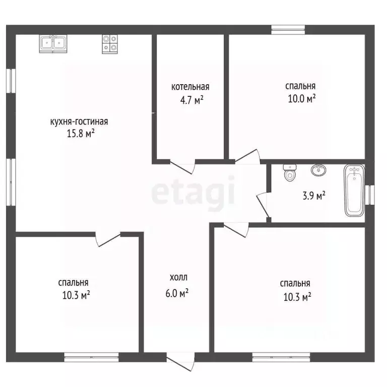 Дом в Тюменская область, Тюменский муниципальный округ, с. Мальково ... - Фото 2