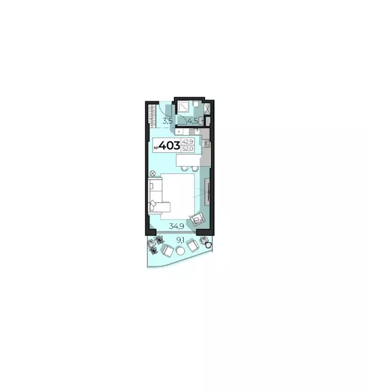 1-к кв. Крым, Ялта ул. Дражинского (52.0 м) - Фото 1