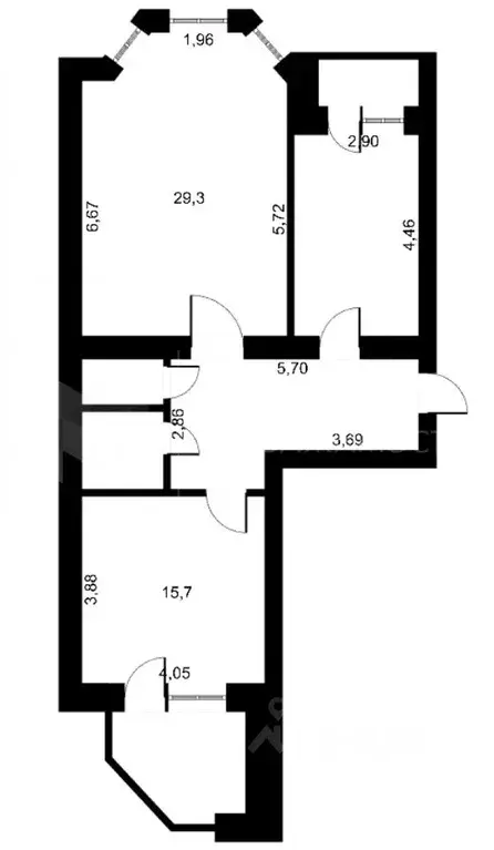 2-к кв. Тюменская область, Тюмень ул. Циолковского, 7 (78.8 м) - Фото 2
