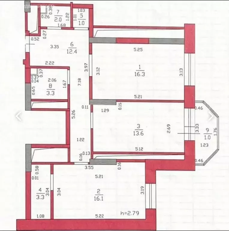 2-комнатная квартира: Казань, улица Баки Урманче, 8 (68.6 м) - Фото 1