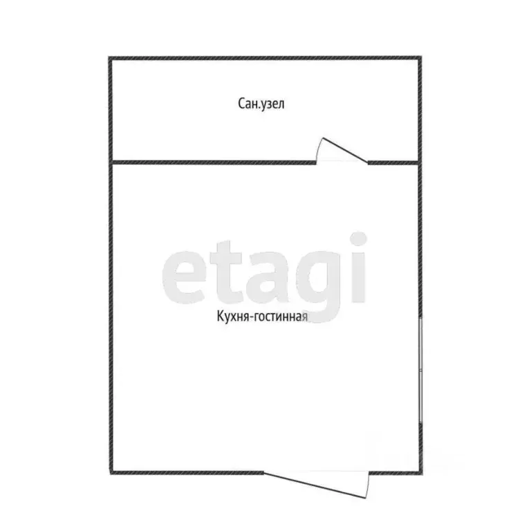 Студия Краснодарский край, Геленджик Туристическая ул., 4Гк7 (18.0 м) - Фото 2