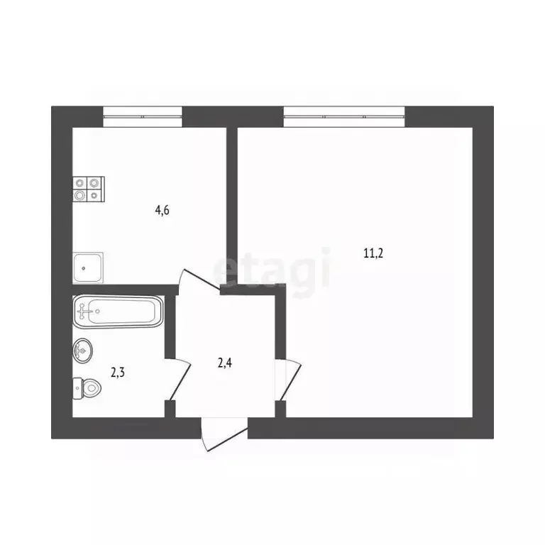 1-к кв. Мордовия, Саранск ул. Веселовского, 16 (20.7 м) - Фото 2
