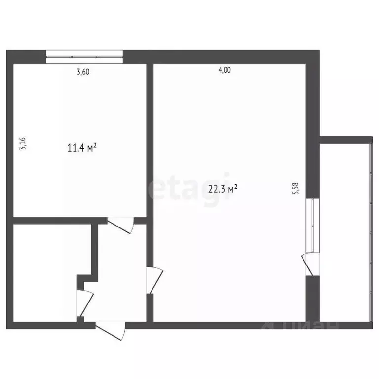 1-к кв. Новосибирская область, Бердск ул. Авиаторов, 6 (44.9 м) - Фото 2