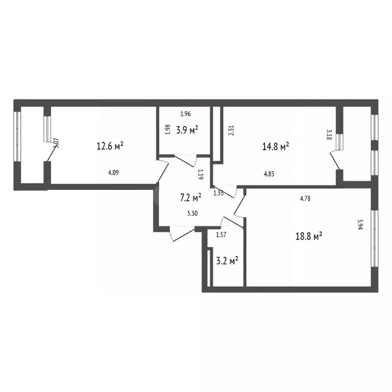2-к кв. Санкт-Петербург Планерная ул., 97к1 (60.0 м) - Фото 2