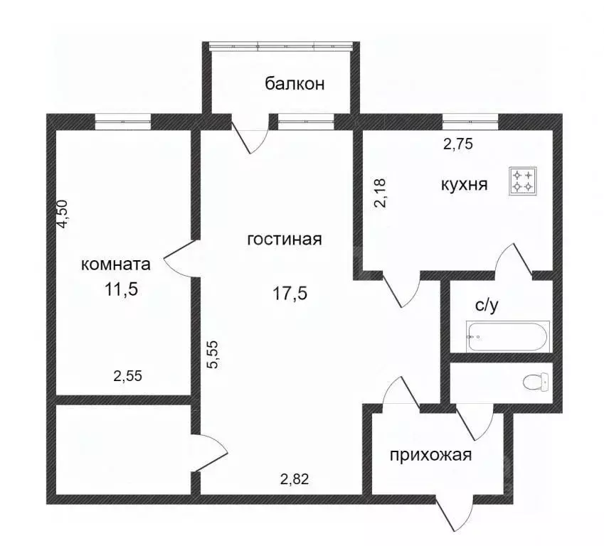 2-к кв. Тюменская область, Тюмень ул. Республики, 146 (44.1 м) - Фото 2