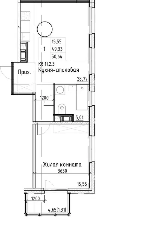 1-к кв. Санкт-Петербург Заставская ул., 30 (54.48 м) - Фото 0