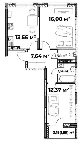 2-комнатная квартира: Ярославль, Старая Костромская улица, 5 (56.5 м) - Фото 2