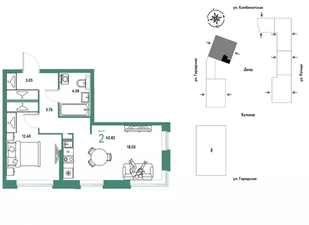 2-к кв. Свердловская область, Екатеринбург муниципальное образование, ... - Фото 1
