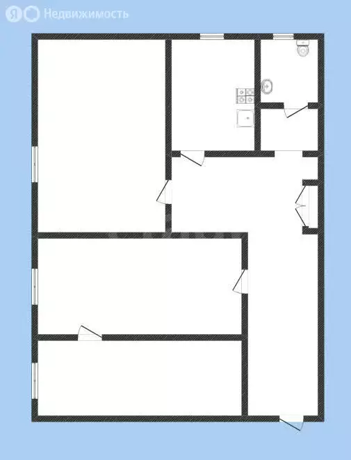 3-комнатная квартира: Нерехта, Нерехтская улица, 57 (66.8 м) - Фото 1