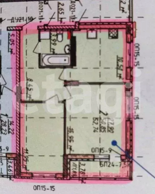2-к кв. Липецкая область, Липецк ул. С.С. Бехтеева, 7 (51.1 м) - Фото 2