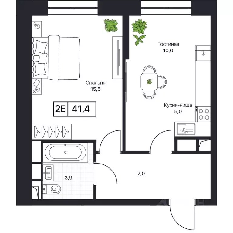 1-к кв. Московская область, Пушкино Пушкино Град жилой комплекс (41.6 ... - Фото 1