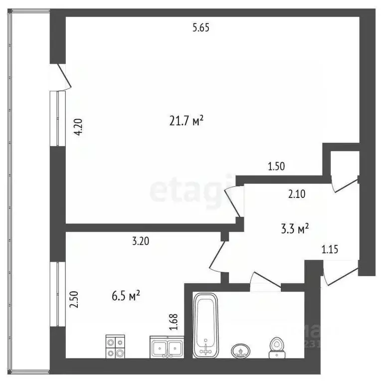 1-к кв. Пермский край, Пермь ул. Малкова, 24 (34.8 м) - Фото 0