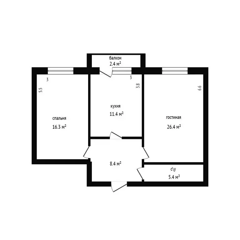 2-комнатная квартира: Дербент, улица Сальмана, 102 (72 м) - Фото 1