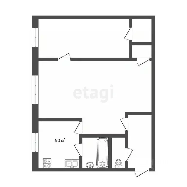 2-к кв. Тюменская область, Тюмень Ямская ул., 114 (42.2 м) - Фото 0