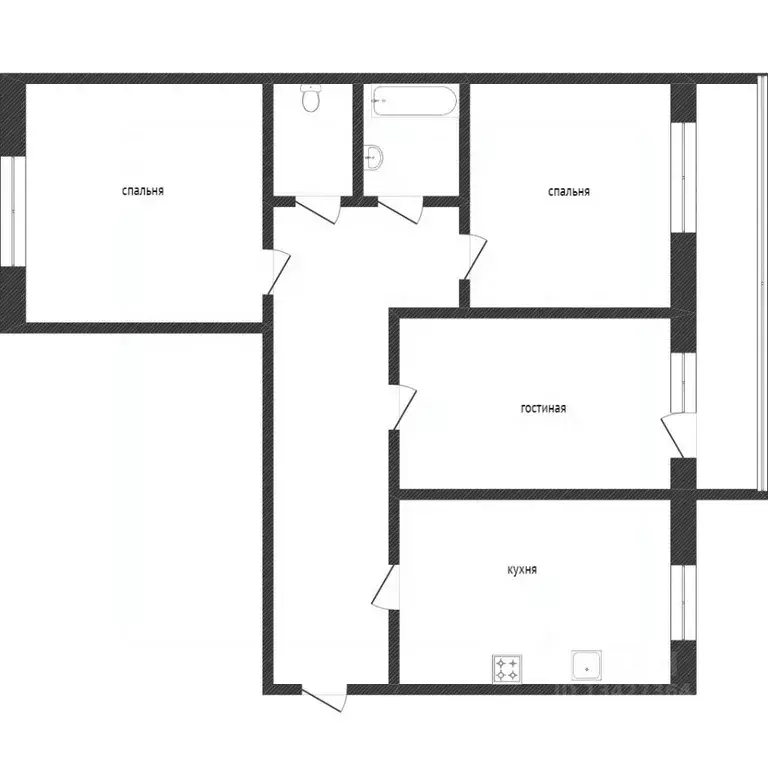 3-к кв. Курганская область, Курган ул. Бурова-Петрова, 1 (111.5 м) - Фото 2