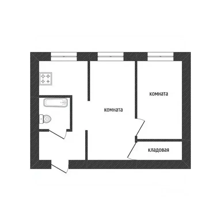 2-к кв. Ленинградская область, Волхов ул. Калинина, 38А (39.9 м) - Фото 2