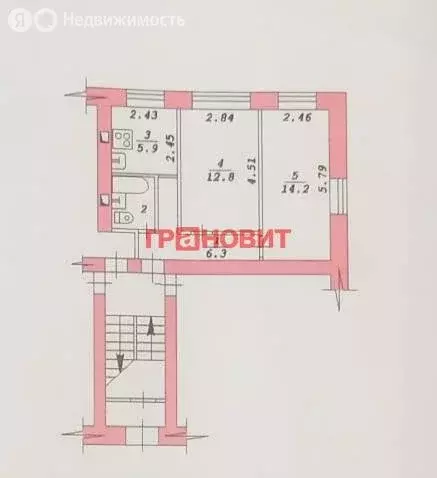 2-комнатная квартира: Новосибирск, улица Кузьмы Минина, 7 (42 м) - Фото 1