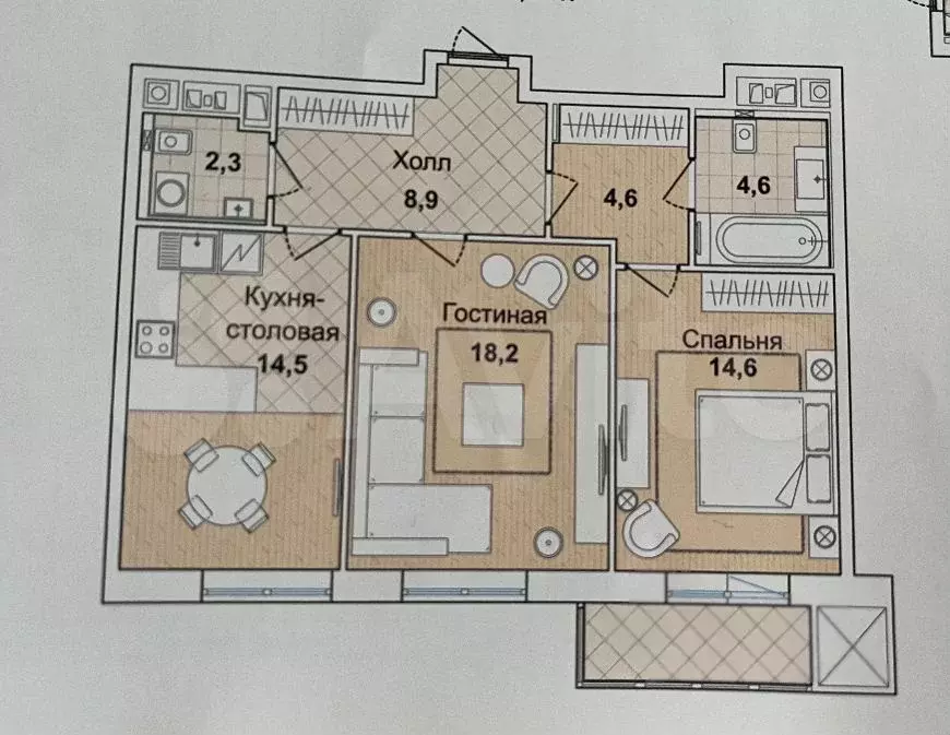 2-к. квартира, 70 м, 19/24 эт. - Фото 0