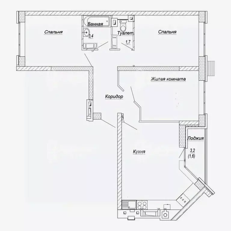 3-к кв. Волгоградская область, Волгоград Санаторная ул., 18 (70.2 м) - Фото 1