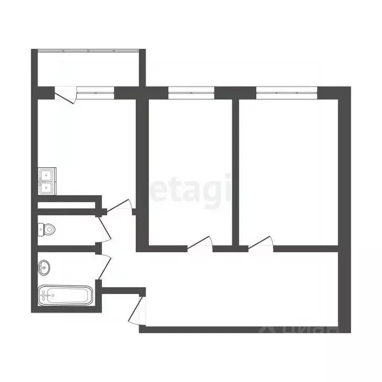 2-к кв. Смоленская область, Смоленск ул. Твардовского, 22б (58.5 м) - Фото 2