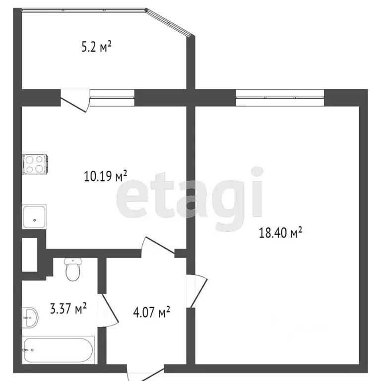 1-к кв. Тверская область, Тверь ул. Левитана, 58к1 (41.5 м) - Фото 1