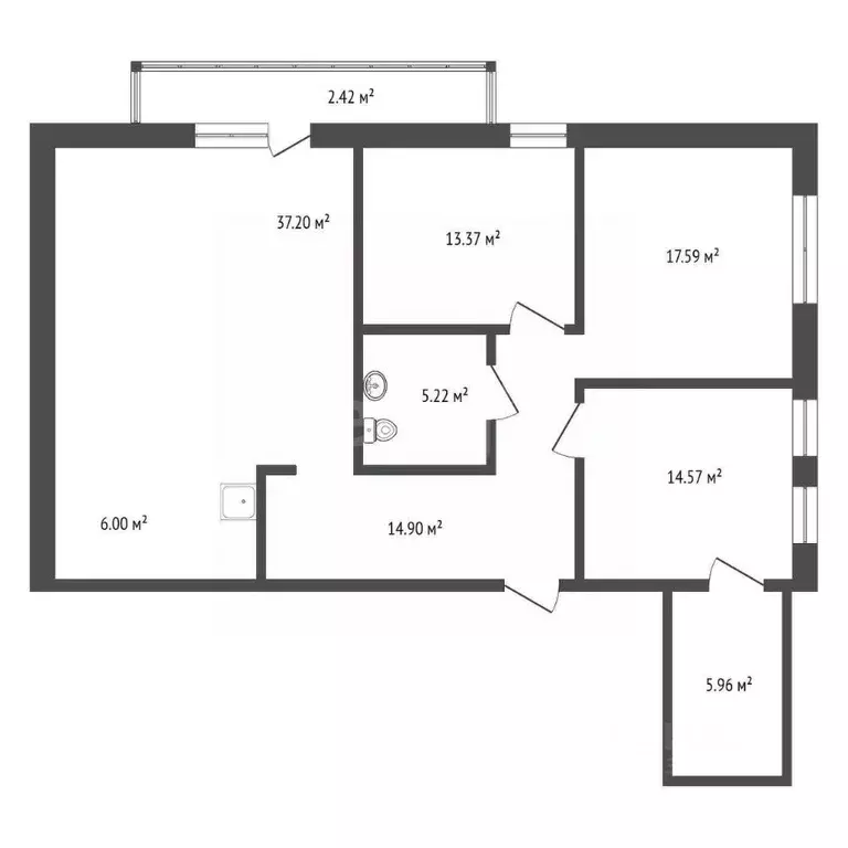 4-к кв. Красноярский край, Красноярск ул. Авиаторов, 3 (121.2 м) - Фото 2