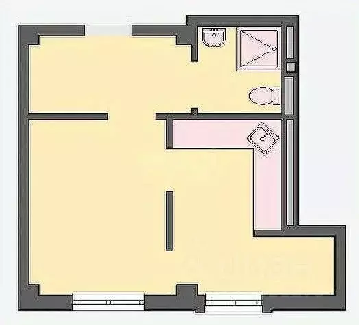 Студия Белгородская область, Белгород ул. Семейная, 27 (29.3 м) - Фото 1