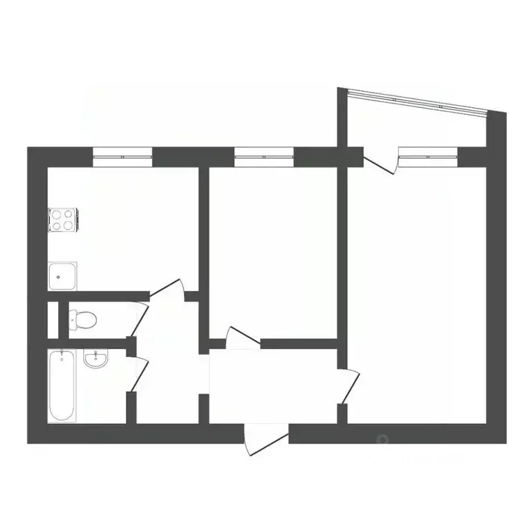 2-к кв. Тюменская область, Тюмень Широтная ул., 17а (50.6 м) - Фото 2