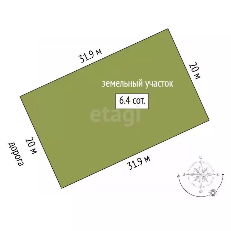 Участок в Тюменская область, Тюменский район, Онегин кп  (6.5 сот.) - Фото 1