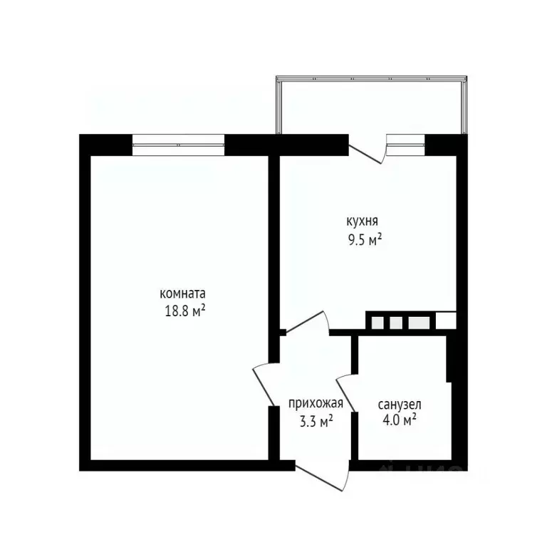 1-к кв. Москва ул. Мостовая, 5к3 (37.2 м) - Фото 1